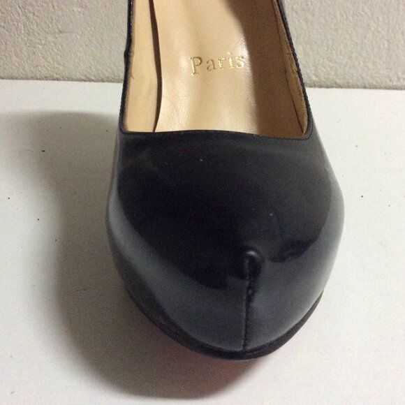 Christian Louboutin Black Patent Daffodile Leather Pumps Size 40 - Picture 7 of 7